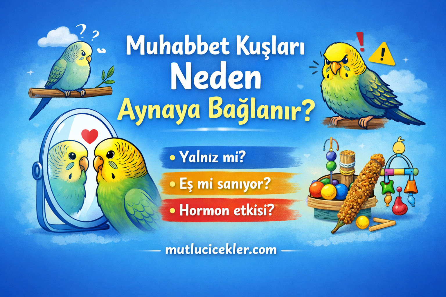 Muhabbet Kuşları Neden Aynaya Bağlanır? Zararlı mı? Belirtileri ve Doğru Çözüm Yolları
