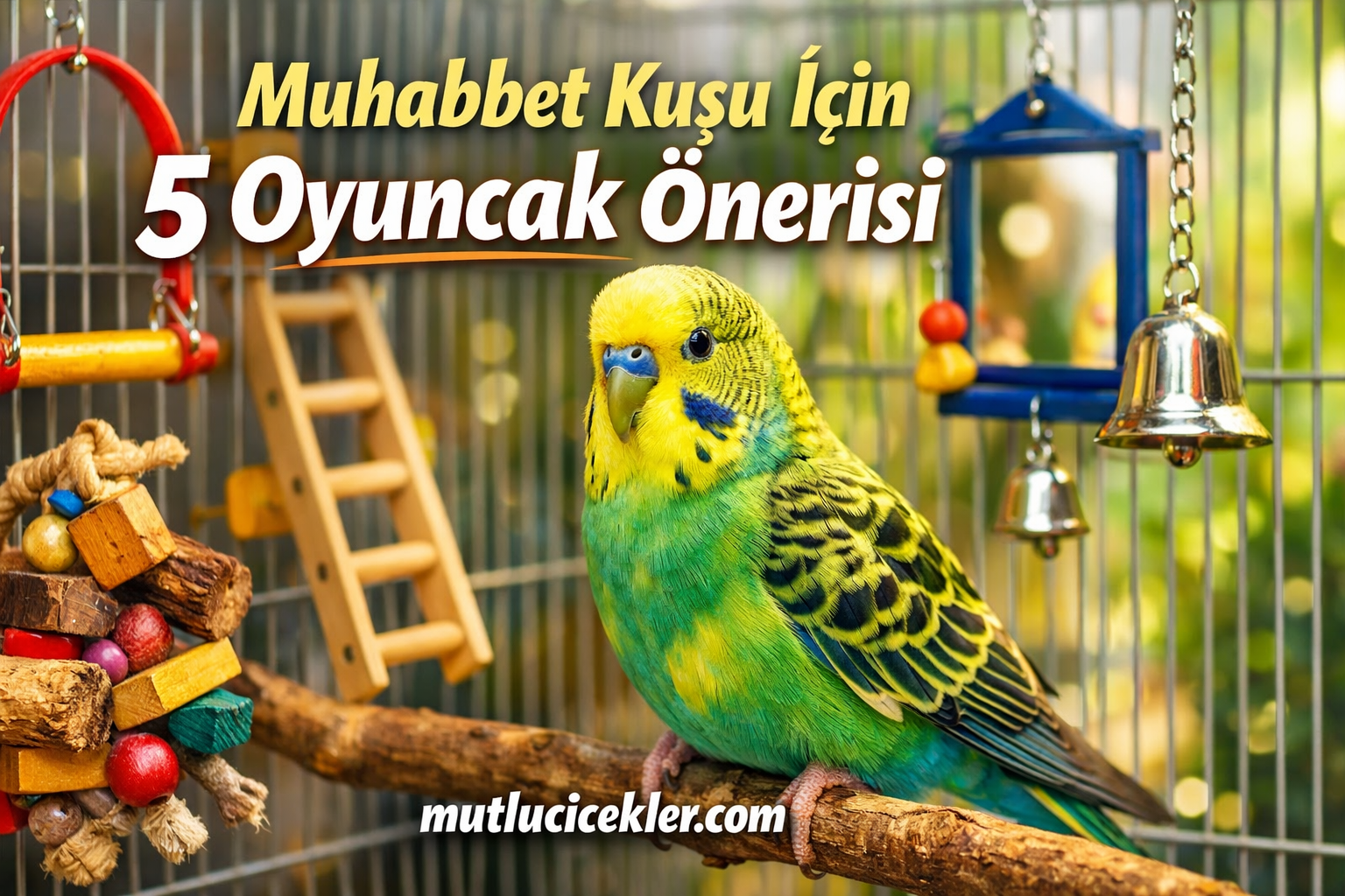 🐦 Muhabbet Kuşu İçin 5 Oyuncak Önerisi: Mutlu ve Sağlıklı Kuşlar İçin En Gerekli Oyuncaklar
