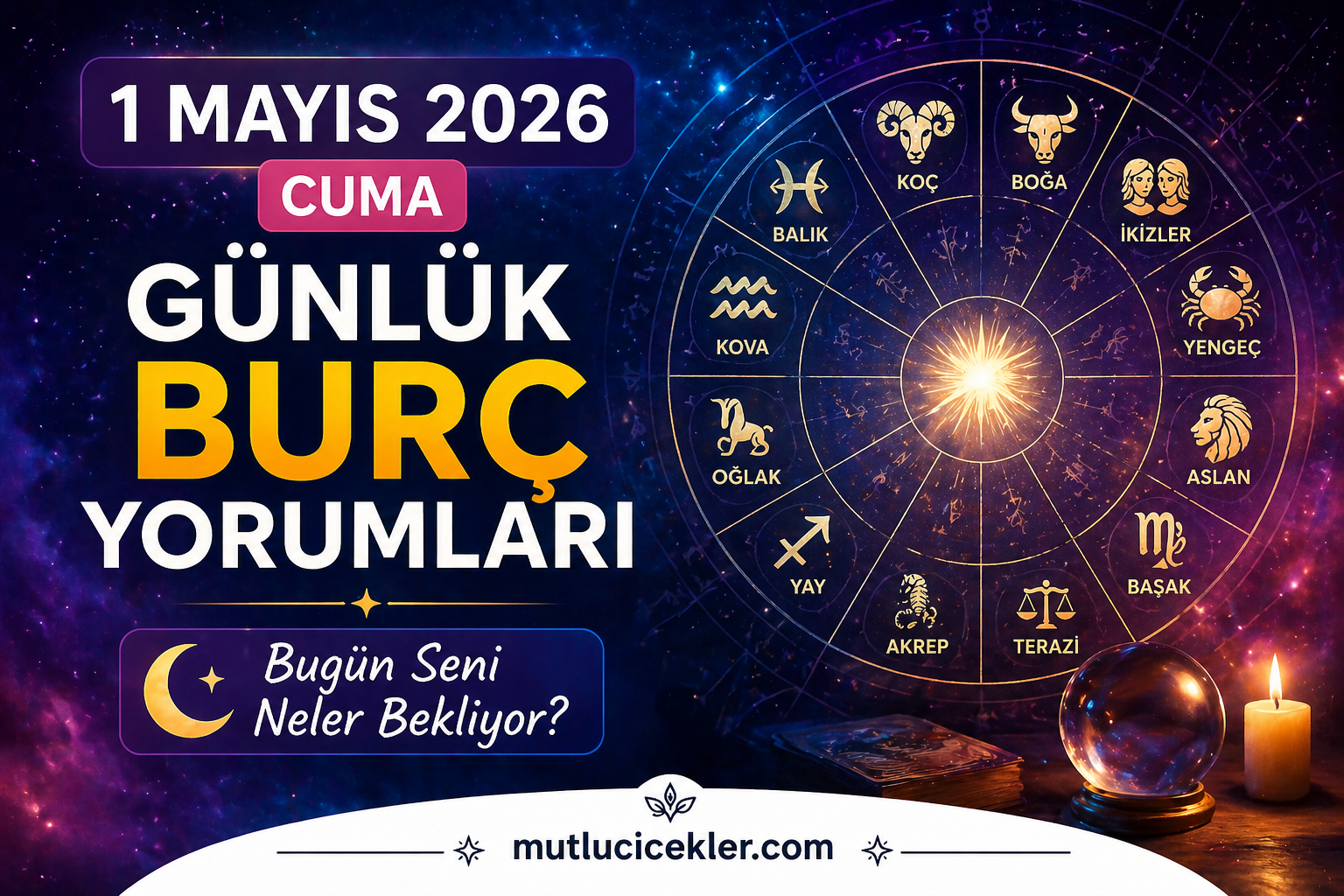 🌟 1 Mayıs 2026 Cuma Günlük Burç Yorumları | Bugün Seni Neler Bekliyor?