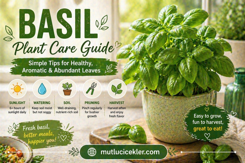 🌿 Basil Plant Care Guide: How to Grow Healthy & Flavorful Basil at Home