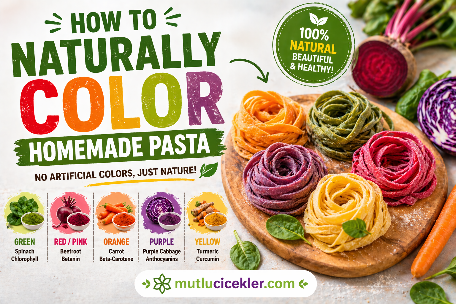 🍝 How to Naturally Color Homemade Pasta