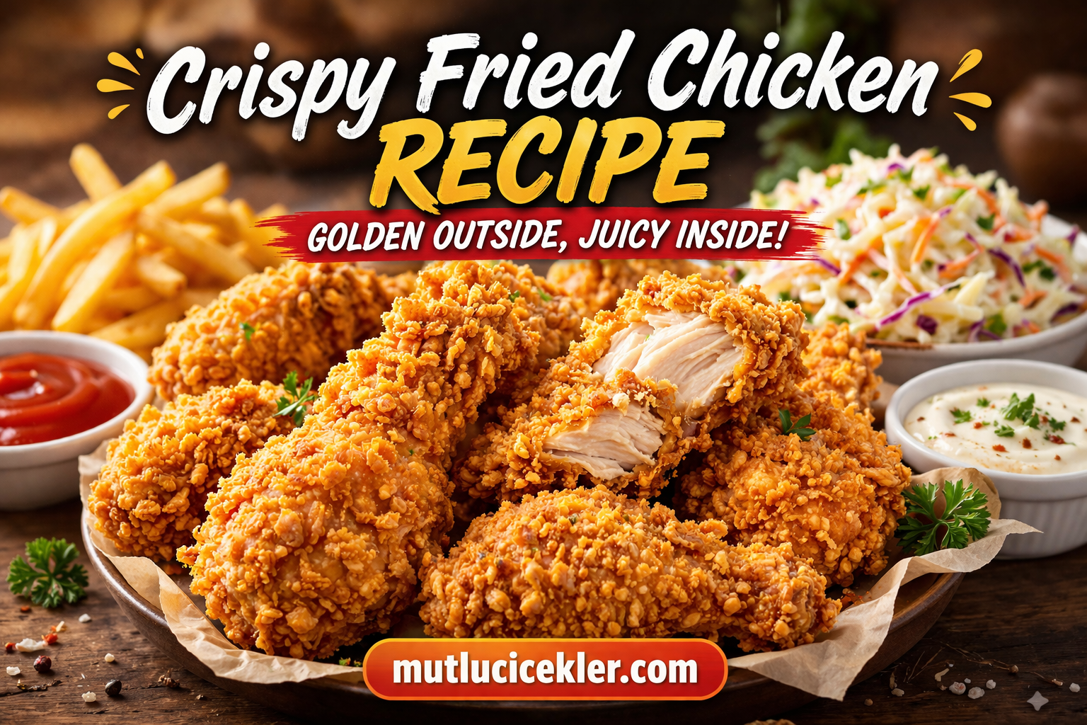 🍗 Crispy Fried Chicken Recipe: Golden Outside, Juicy Inside (Better Than Fast Food!)