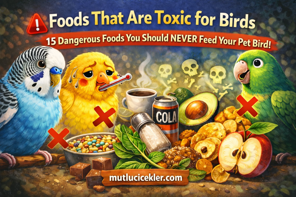 ❗ Foods That Are Toxic for Birds: 15 Dangerous Foods You Should NEVER Feed Your Pet Bird!