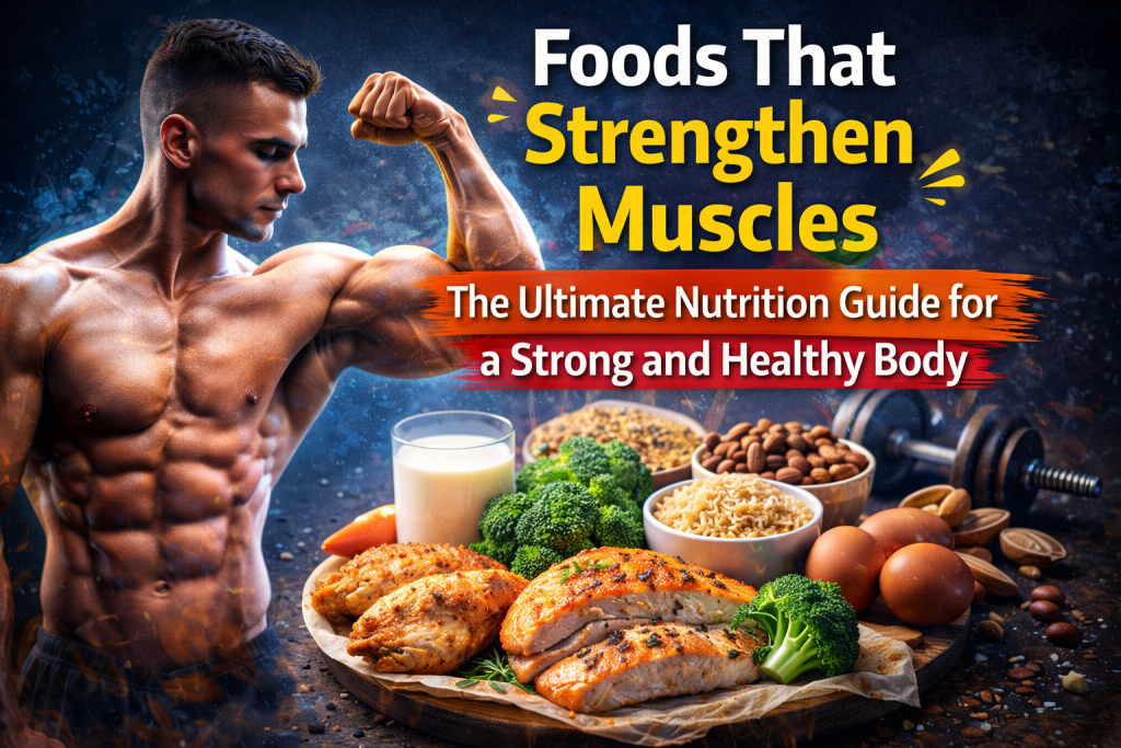 💪 Foods That Strengthen Muscles: The Ultimate Nutrition Guide for a Strong and Healthy Body