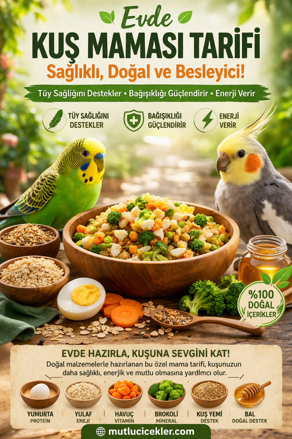 🐦 Evde Kuş Maması Tarifi: Sağlıklı, Doğal ve Besleyici Rehber