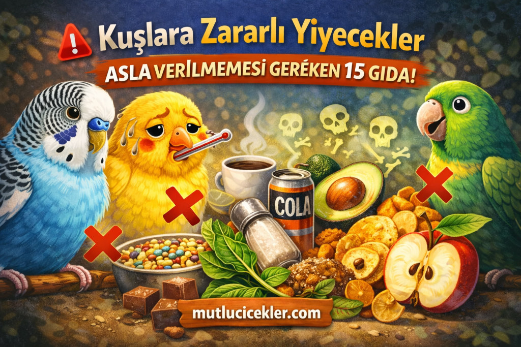 ❗ Kuşlara Zararlı Yiyecekler: Evcil Kuşların Asla Yememesi Gereken 15 Tehlikeli Gıda!