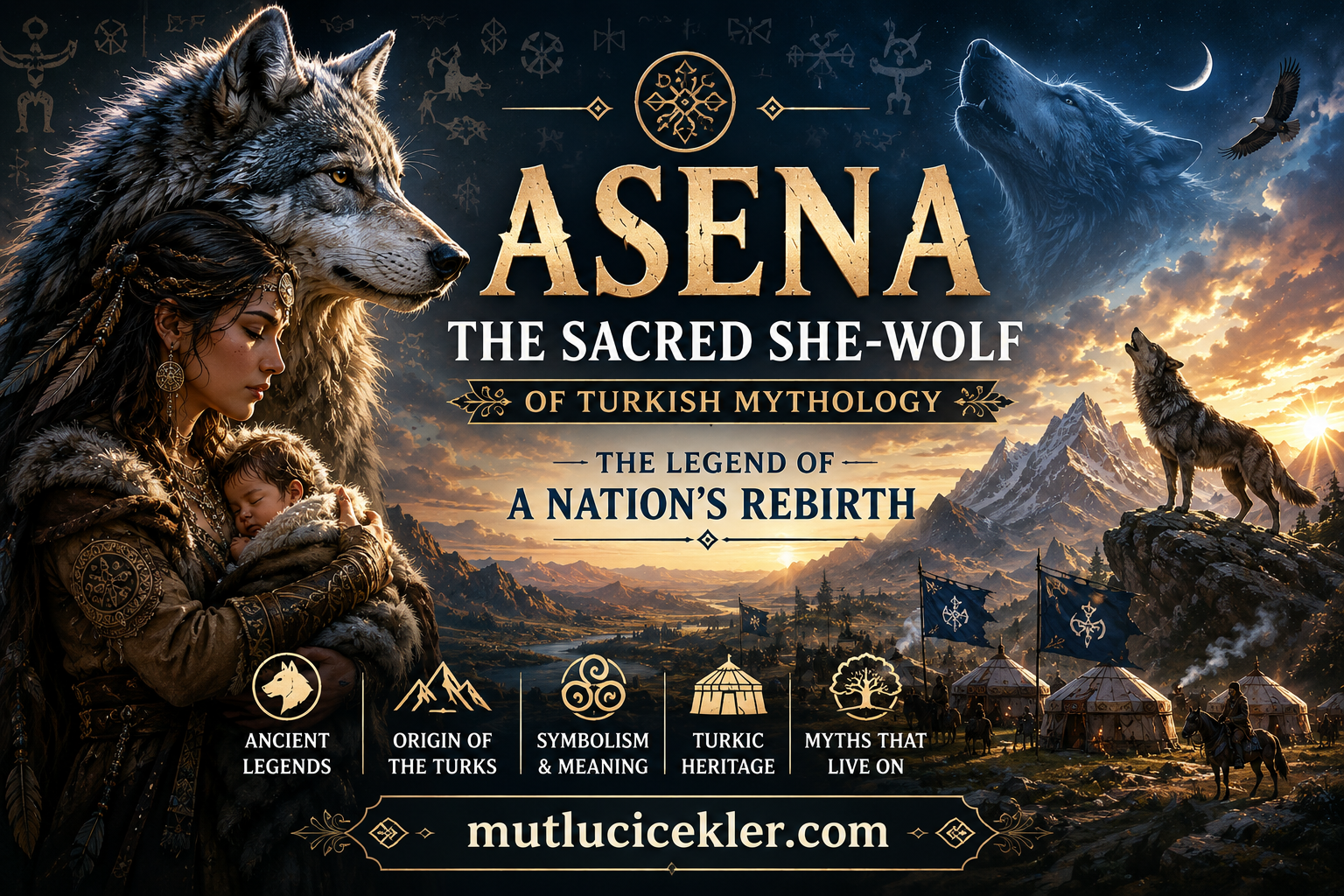 🐺 Asena: The Sacred She-Wolf of Turkish Mythology and the Legend of a Nation’s Rebirth