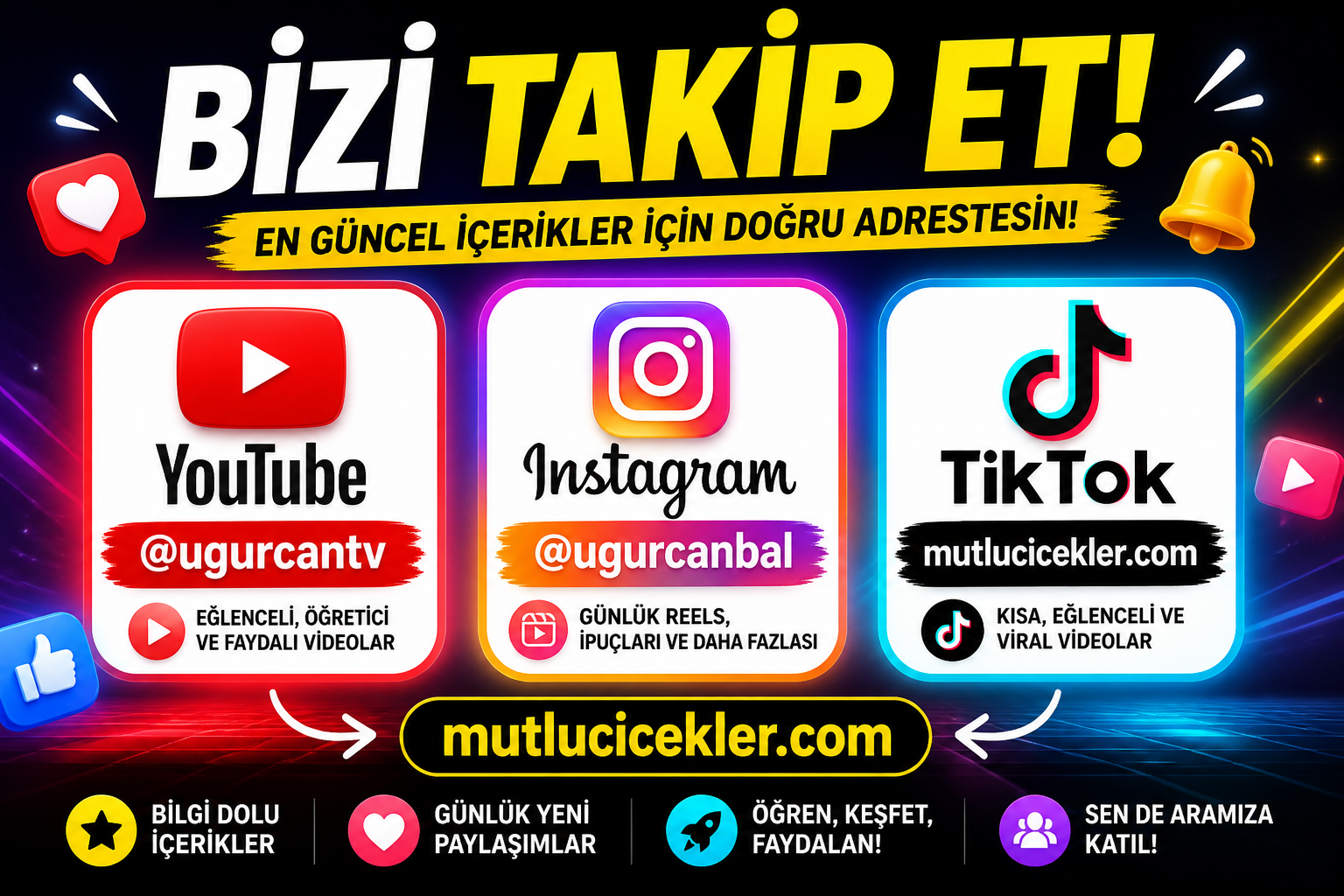 🚀 Bizi Takip Et! En Güncel İçerikler İçin Doğru Adrestesin