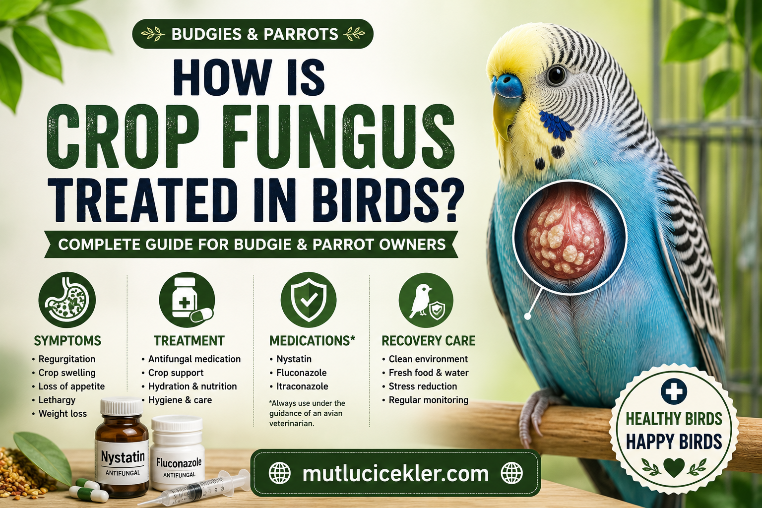 How Is Crop Fungus Treated in Birds? Complete Guide for Budgies and Parrots