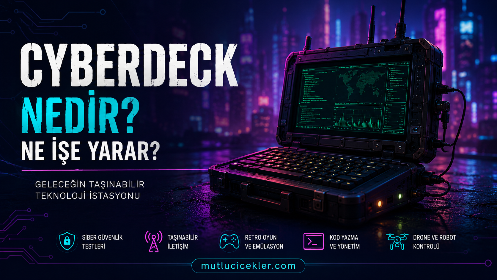 💻 Cyberdeck Nedir? Ne İşe Yarar? Geleceğin Taşınabilir Teknoloji İstasyonu!