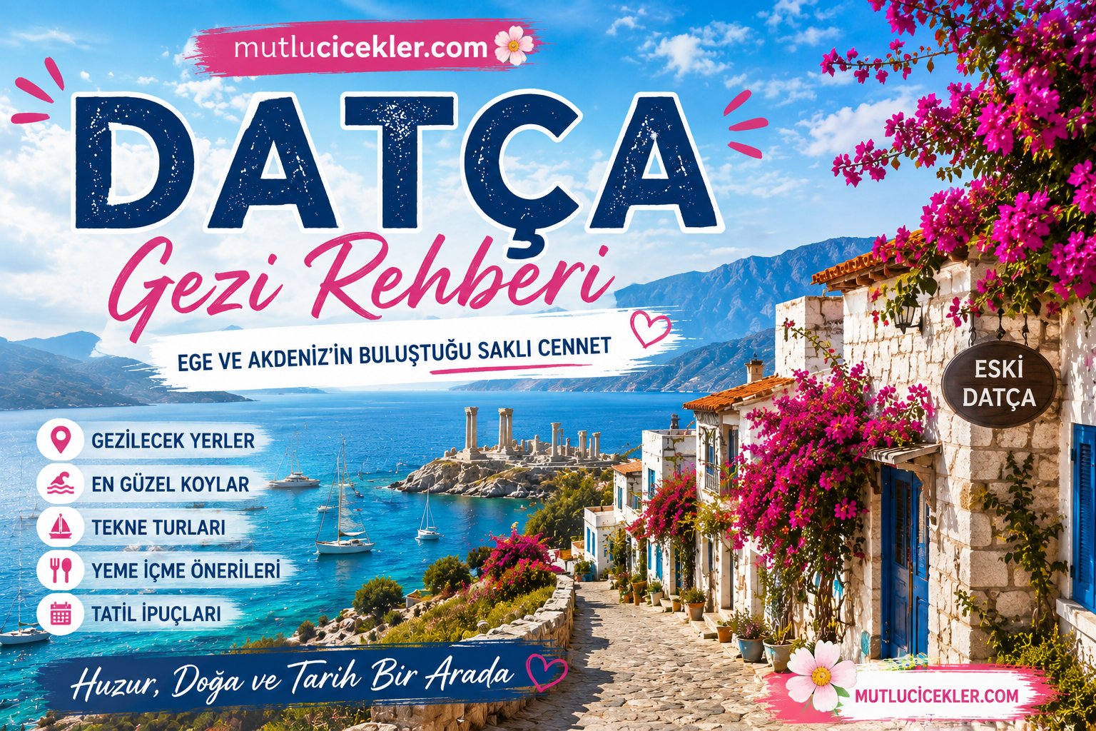 🌊 Datça Gezi Rehberi: Ege ve Akdeniz’in Buluştuğu Saklı Cennet