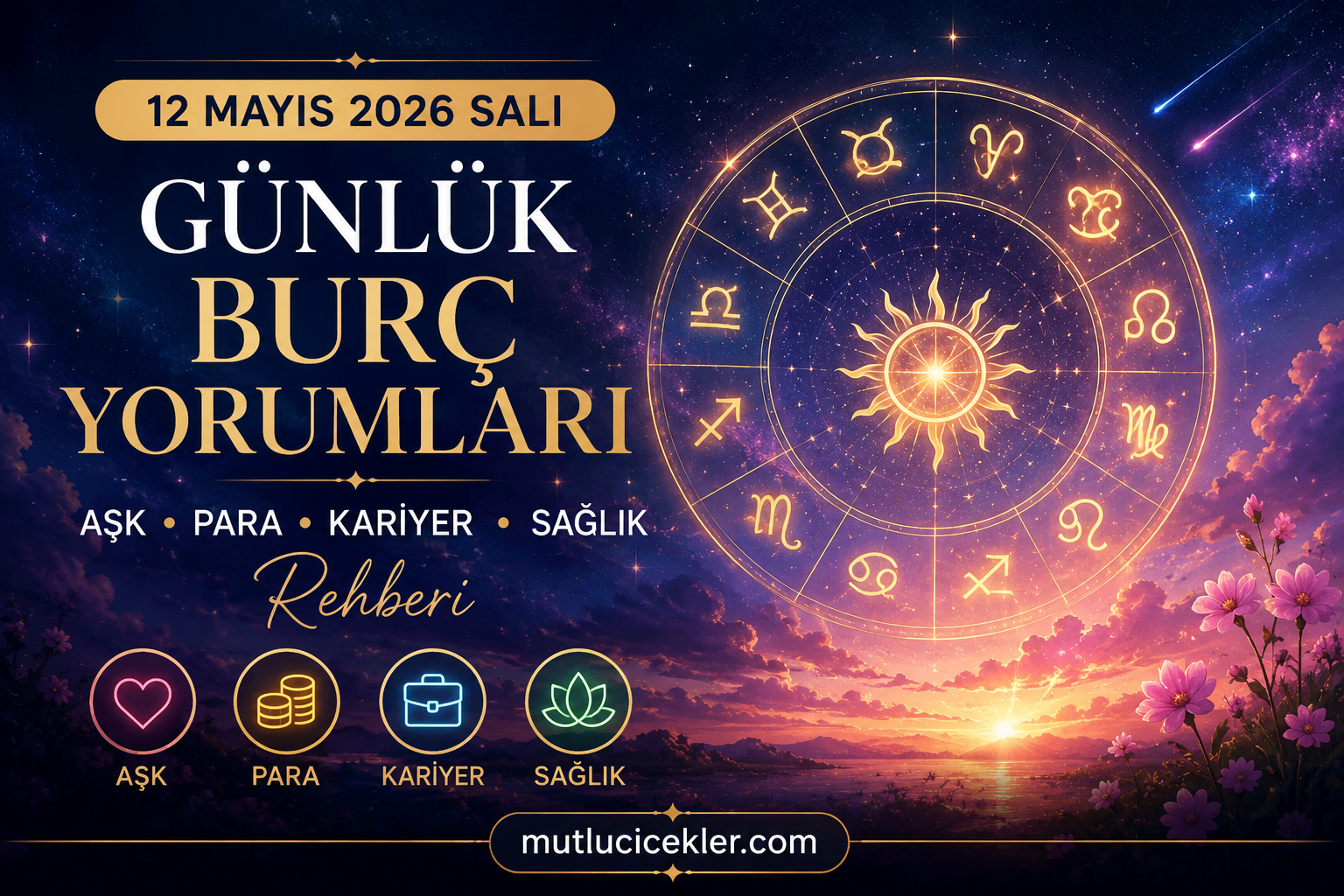 ✨ 12 Mayıs 2026 Salı Günlük Burç Yorumları | Aşk, Para, Kariyer ve Sağlık Rehberi