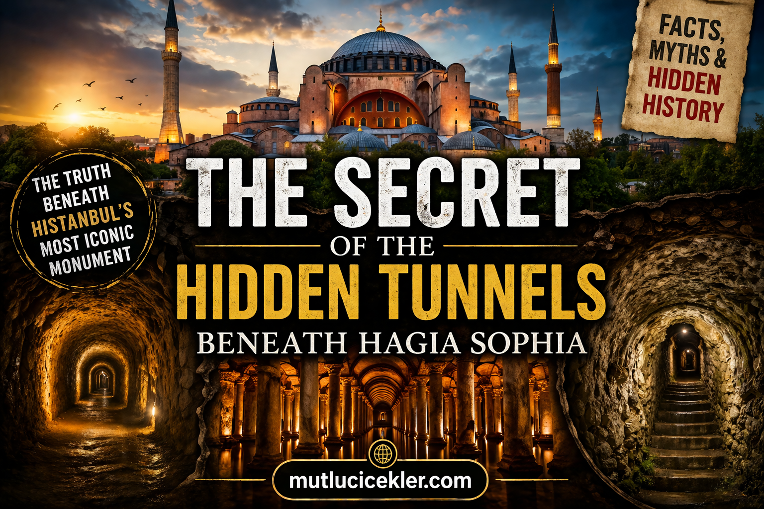 🕌 The Secret of the Hidden Tunnels Beneath Hagia Sophia: Facts, Myths & Untold History