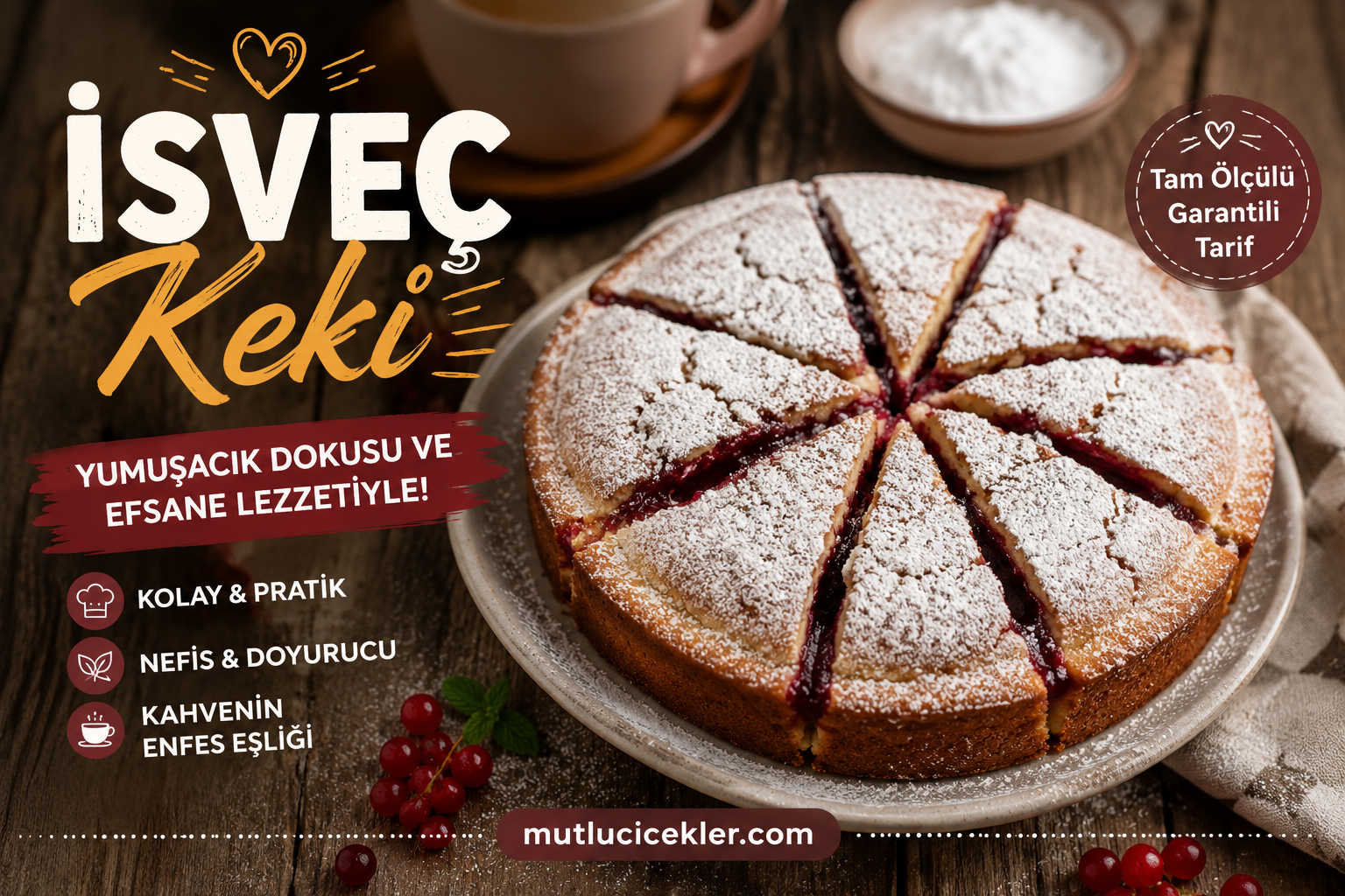 🍰 İsveç Keki Tarifi: Yumuşacık Dokusu ve Efsane Lezzetiyle Evde Denemeniz Gereken Tatlı
