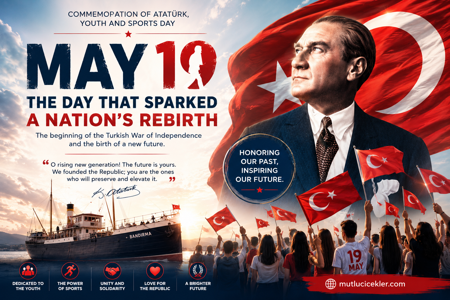 🇹🇷 May 19: The Day That Sparked a Nation’s Rebirth – Commemoration of Atatürk, Youth and Sports Day