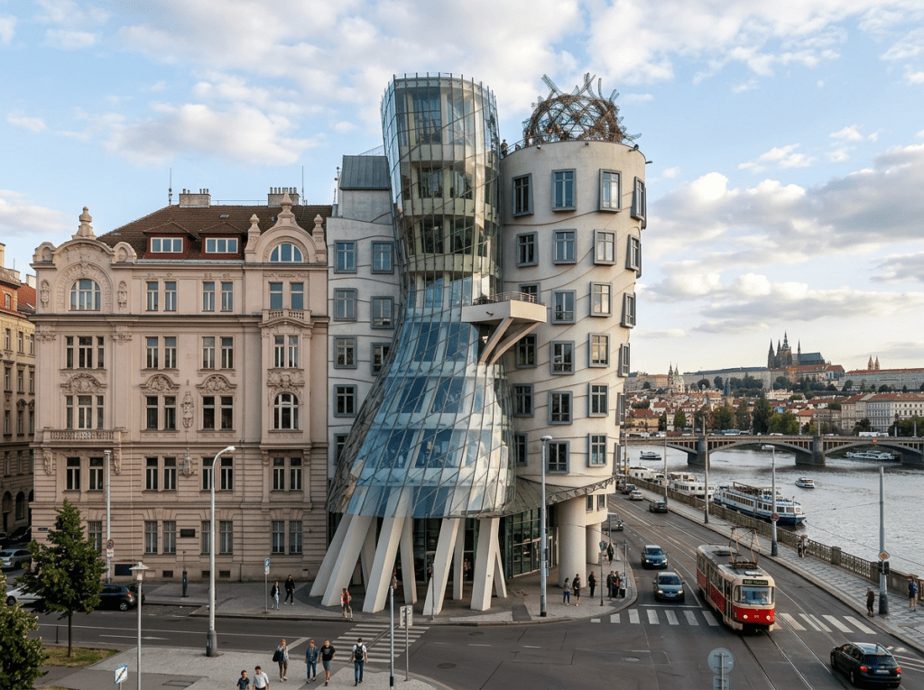 Dancing House modern building in Prague