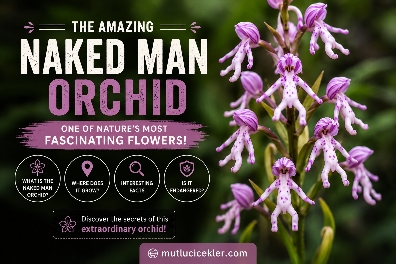 🌺 Naked Man Orchid: One of Nature’s Most Fascinating Flowers!