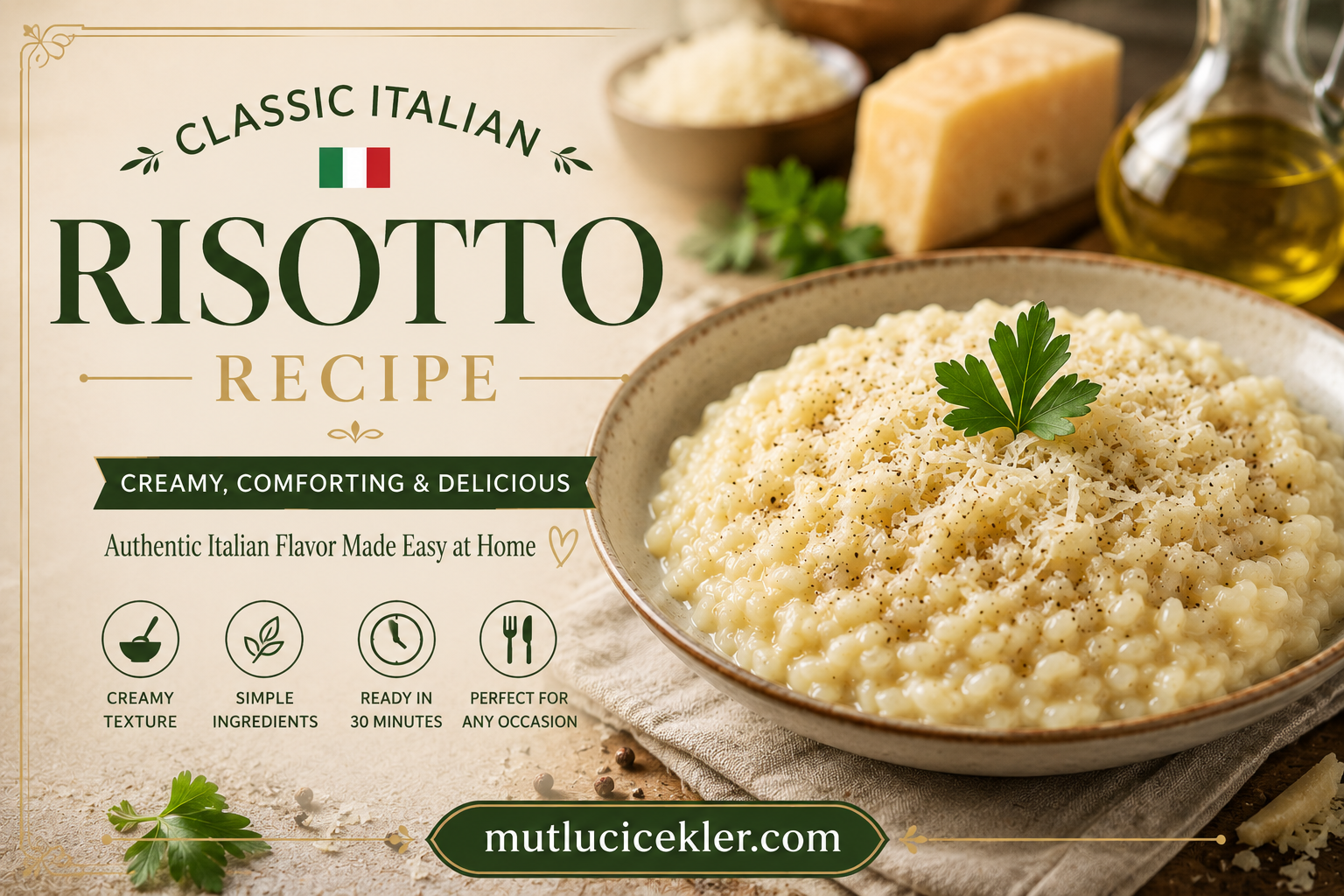 Classic Italian Risotto Recipe: How to Make Creamy Restaurant-Style Risotto at Home 🇮🇹🍚