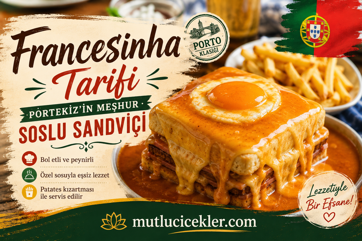 Francesinha Tarifi: Portekiz’in Meşhur Soslu Sandviçi 🇵🇹