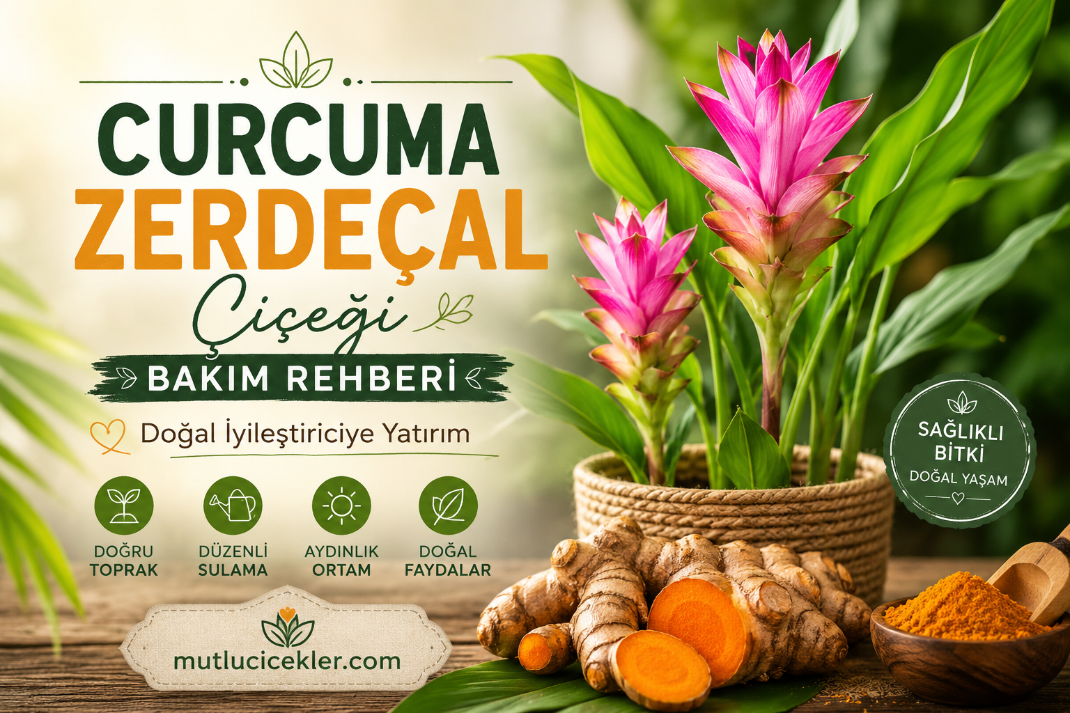 Curcuma Zerdeçal Çiçeği Bakım Rehberi: Doğal İyileştiriciye Yatırım 🌿