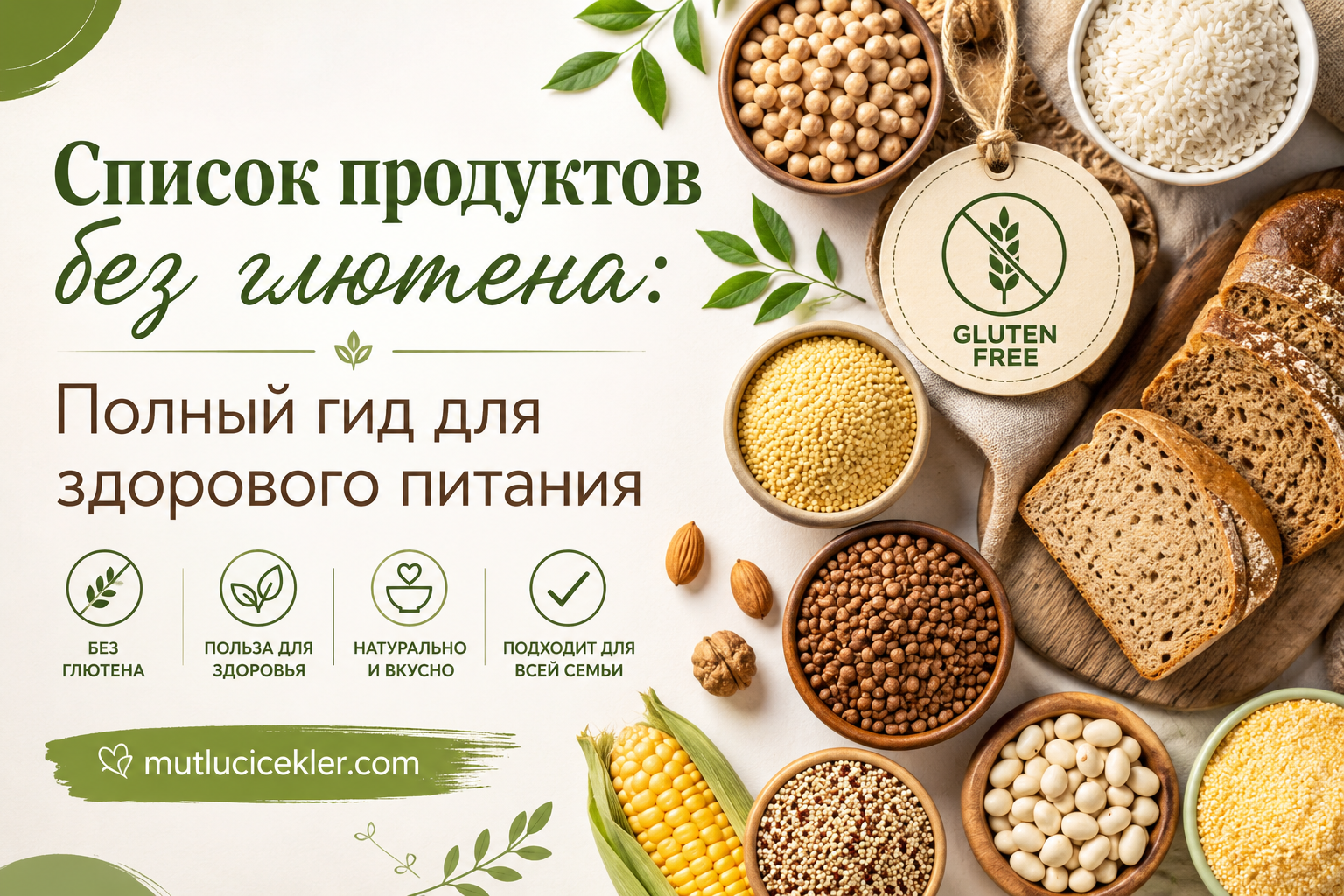 📋 Список продуктов без глютена: Полный гид для здорового питания