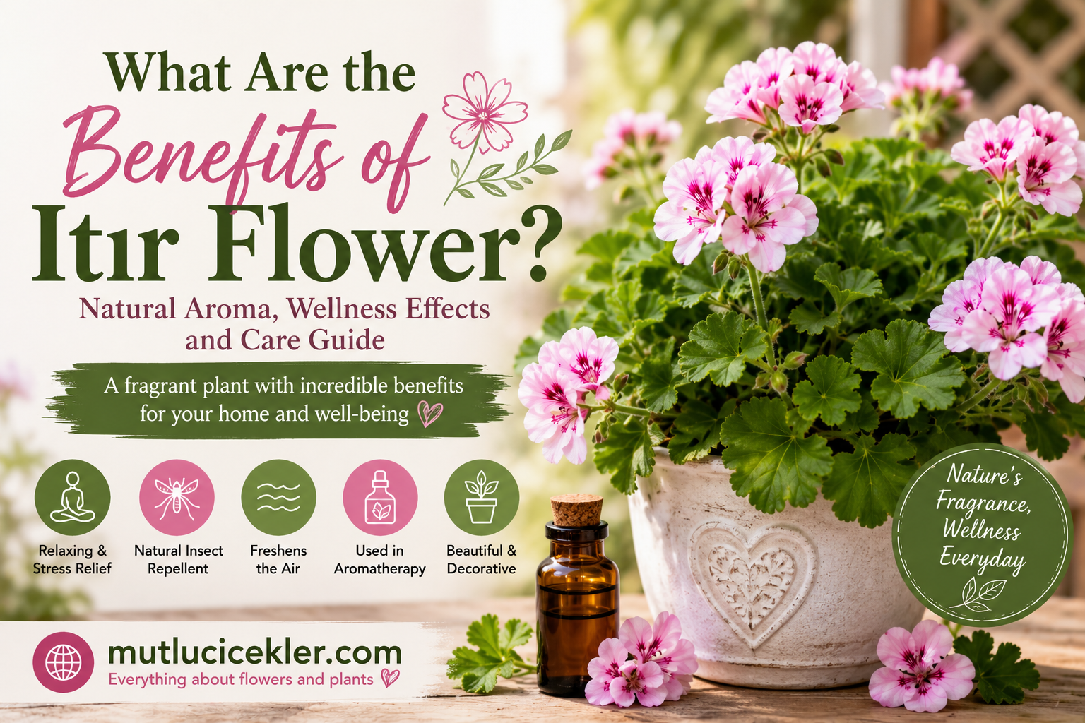What Are the Benefits of Scented Geranium (Itır Flower)? Natural Aroma, Wellness Effects and Care Guide