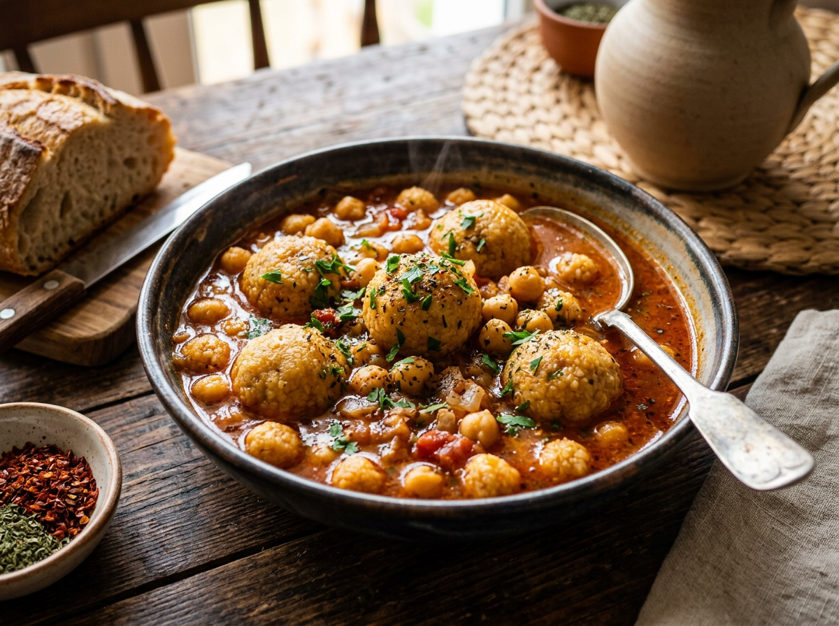 Analı Kızlı soup with large small dumplings