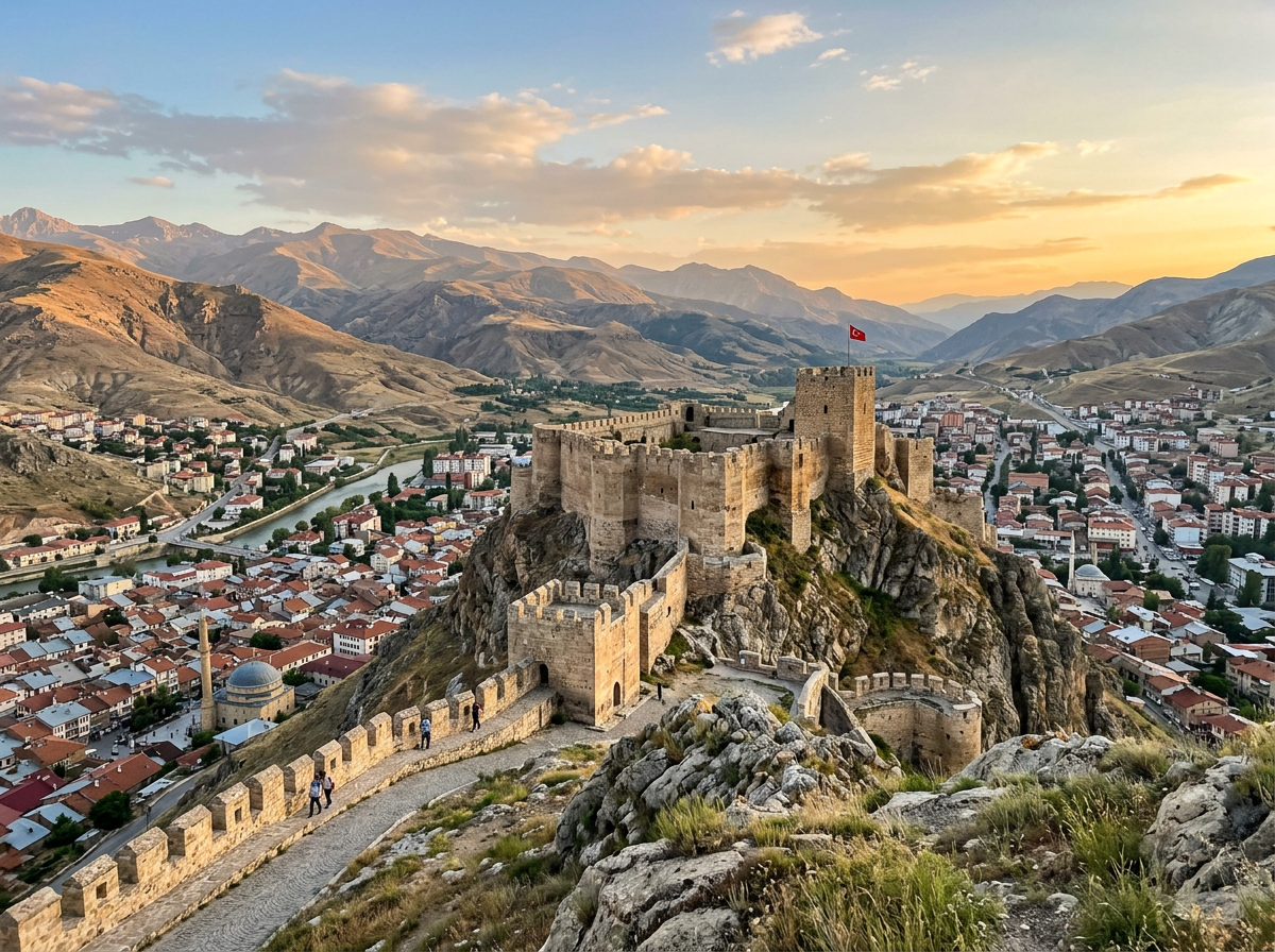 Bayburt Kalesi panoramic hilltop view