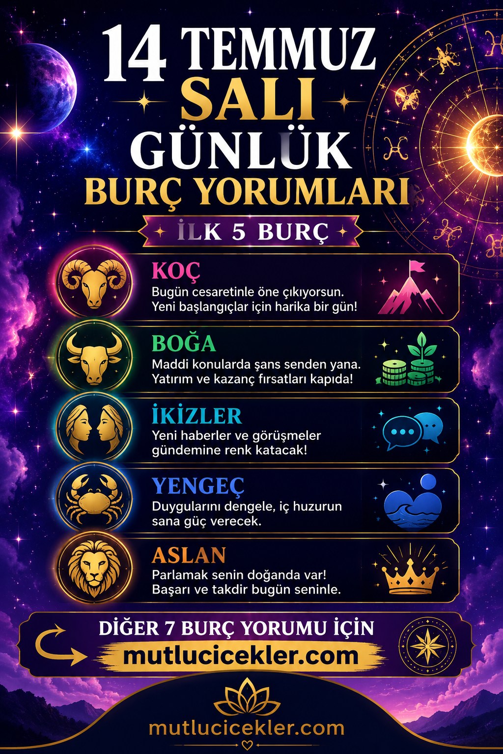 14 Temmuz günlük burç yorumları