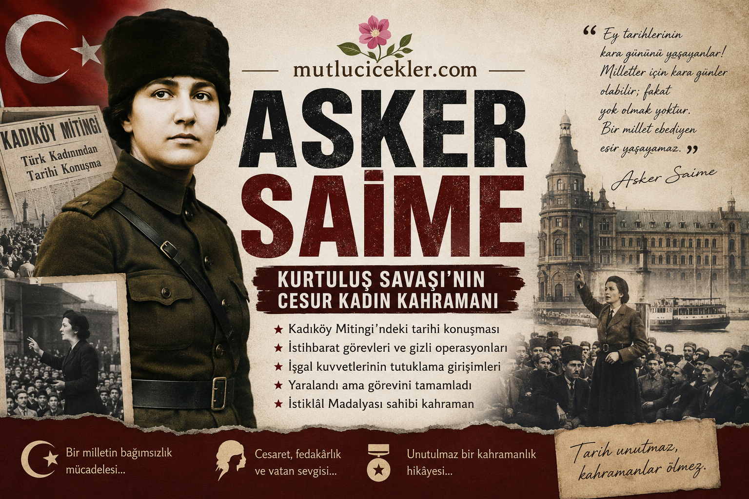 Asker Saime Kimdir? Kurtuluş Savaşı’nın Cesur Kadın İstihbarat Kahramanı