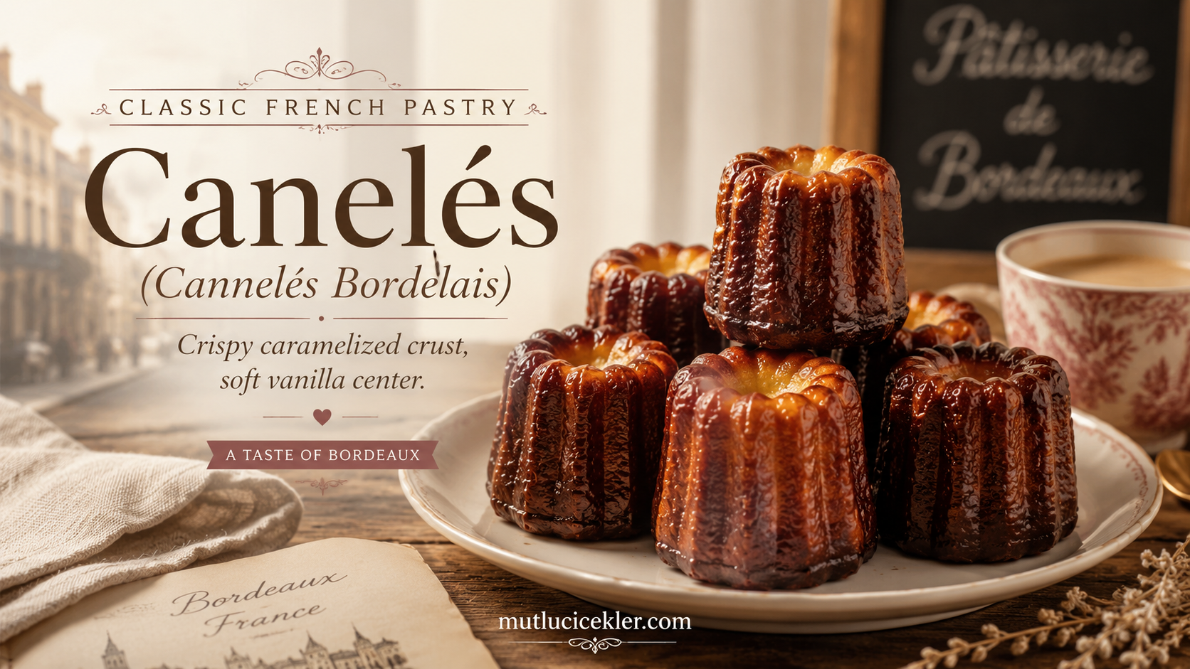 Canelés Recipe (Cannelés Bordelais) : Classic French Pastry with a Caramelized Crust