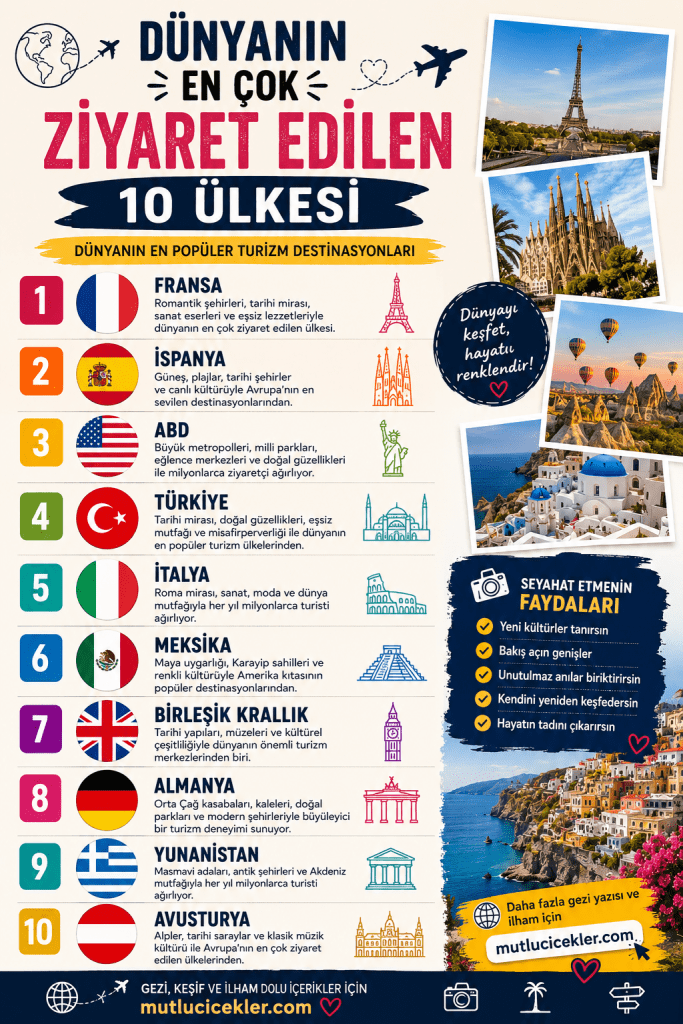 Dünyanın en çok ziyaret edilen ülkeleri hangileri?