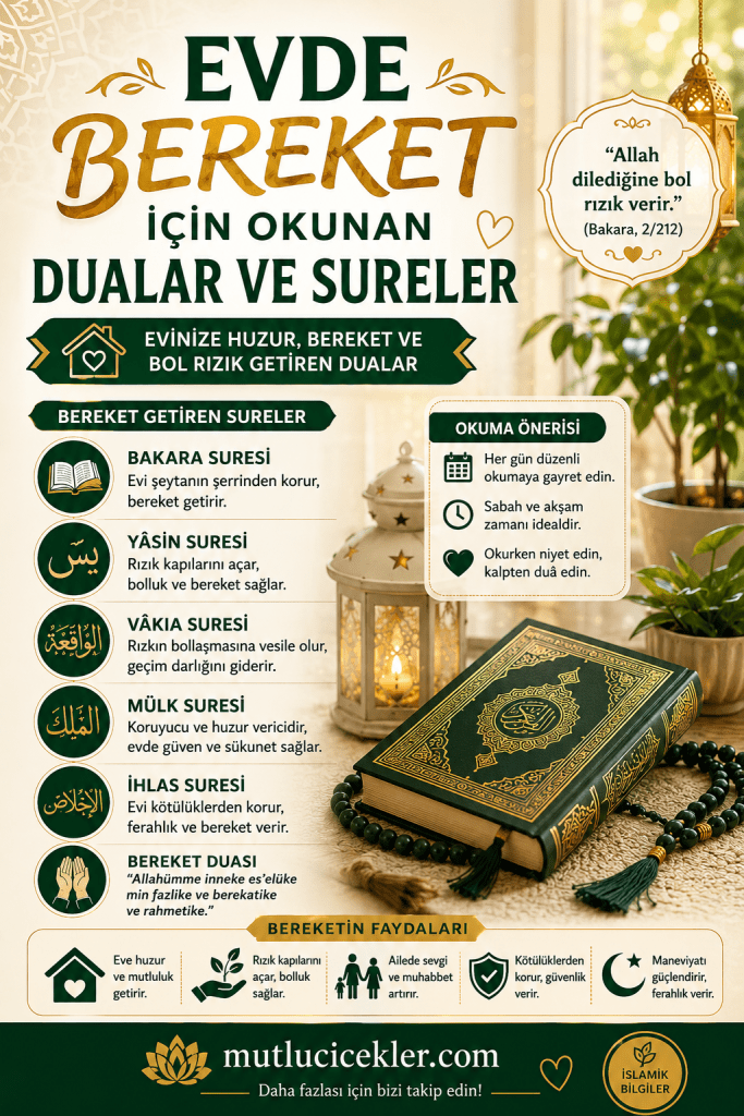 Evde bereket için dualar ve sureler