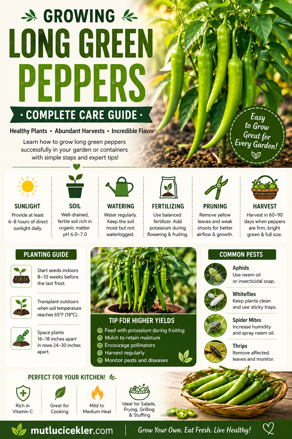 Growing Long Green Peppers