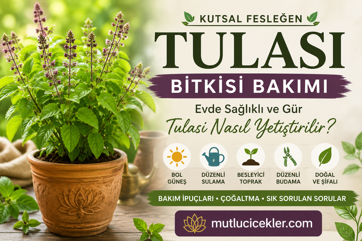 Tulasi Bitkisi Bakımı: Kutsal Fesleğen Nasıl Sağlıklı Yetiştirilir?