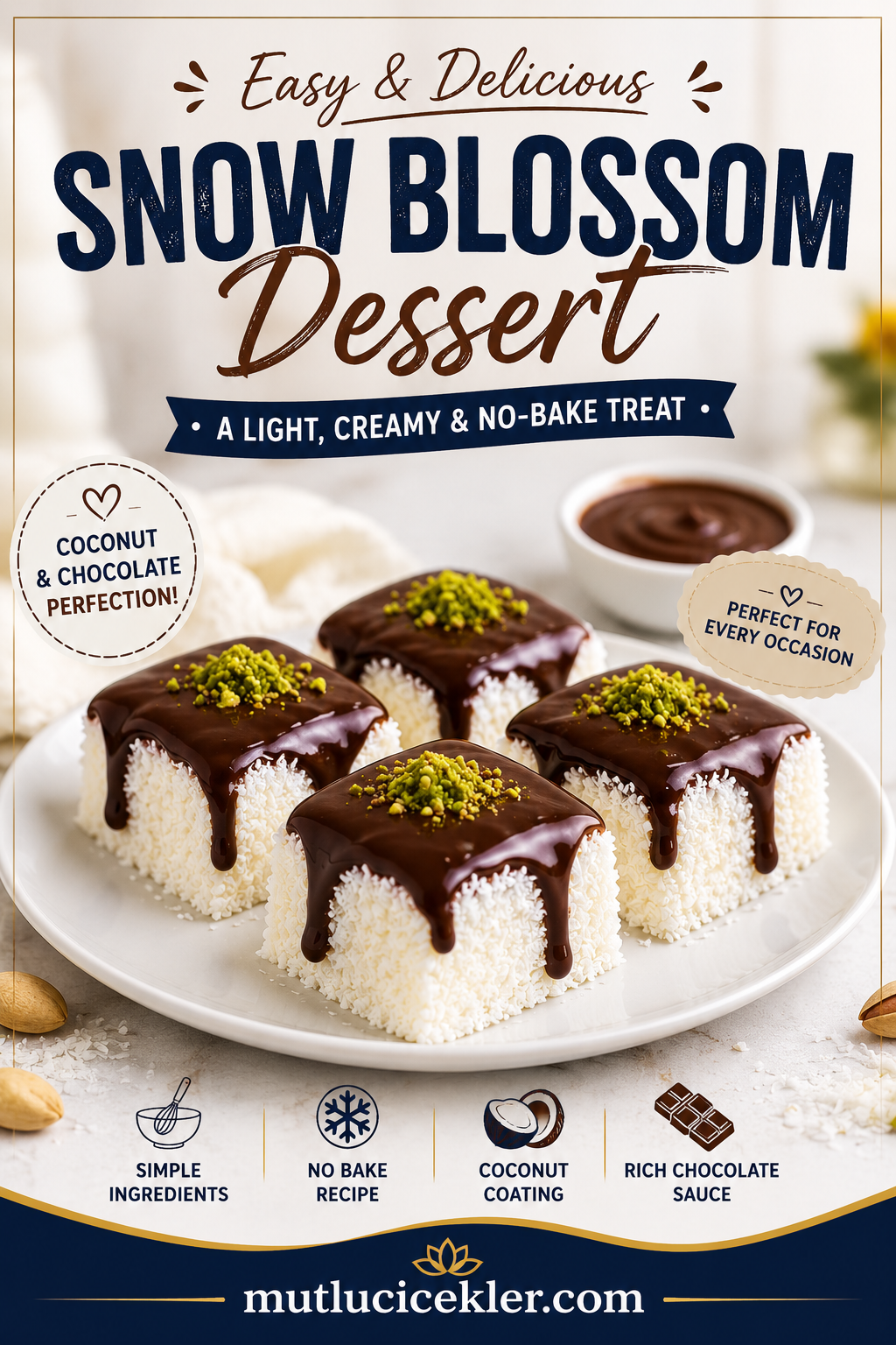 Snow Blossom Dessert Recipe: A Light, Creamy & Easy No-Bake Treat