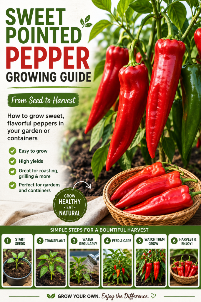 Sweet Pointed Pepper Growing Guide: How to Grow Healthy and Productive Pepper Plants