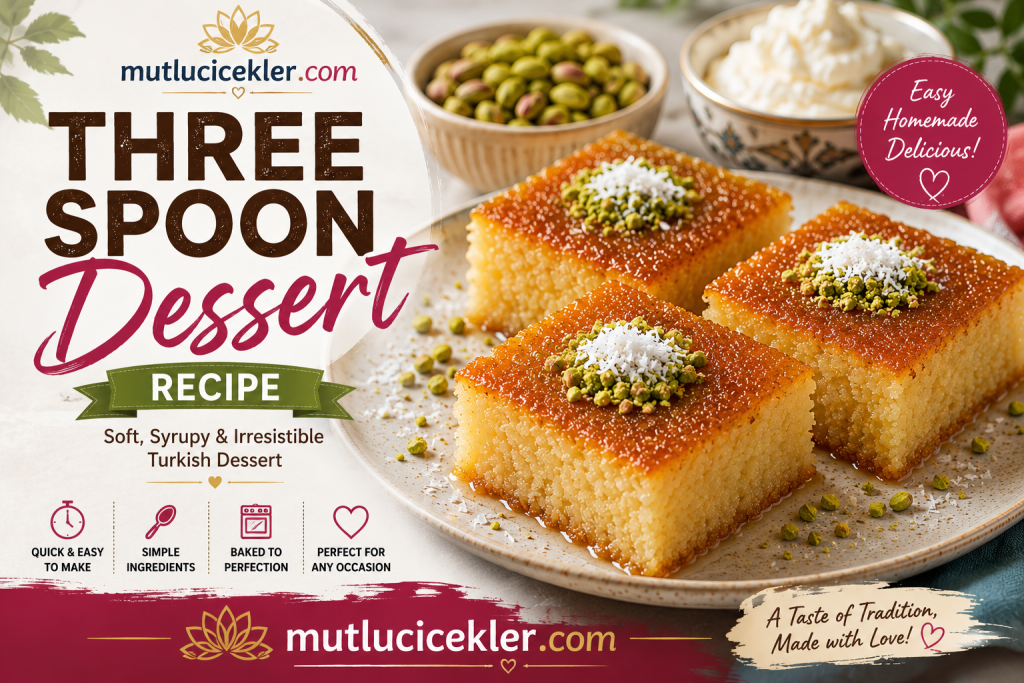 Three Spoon Dessert Recipe: Soft, Syrupy and Easy Homemade Treat