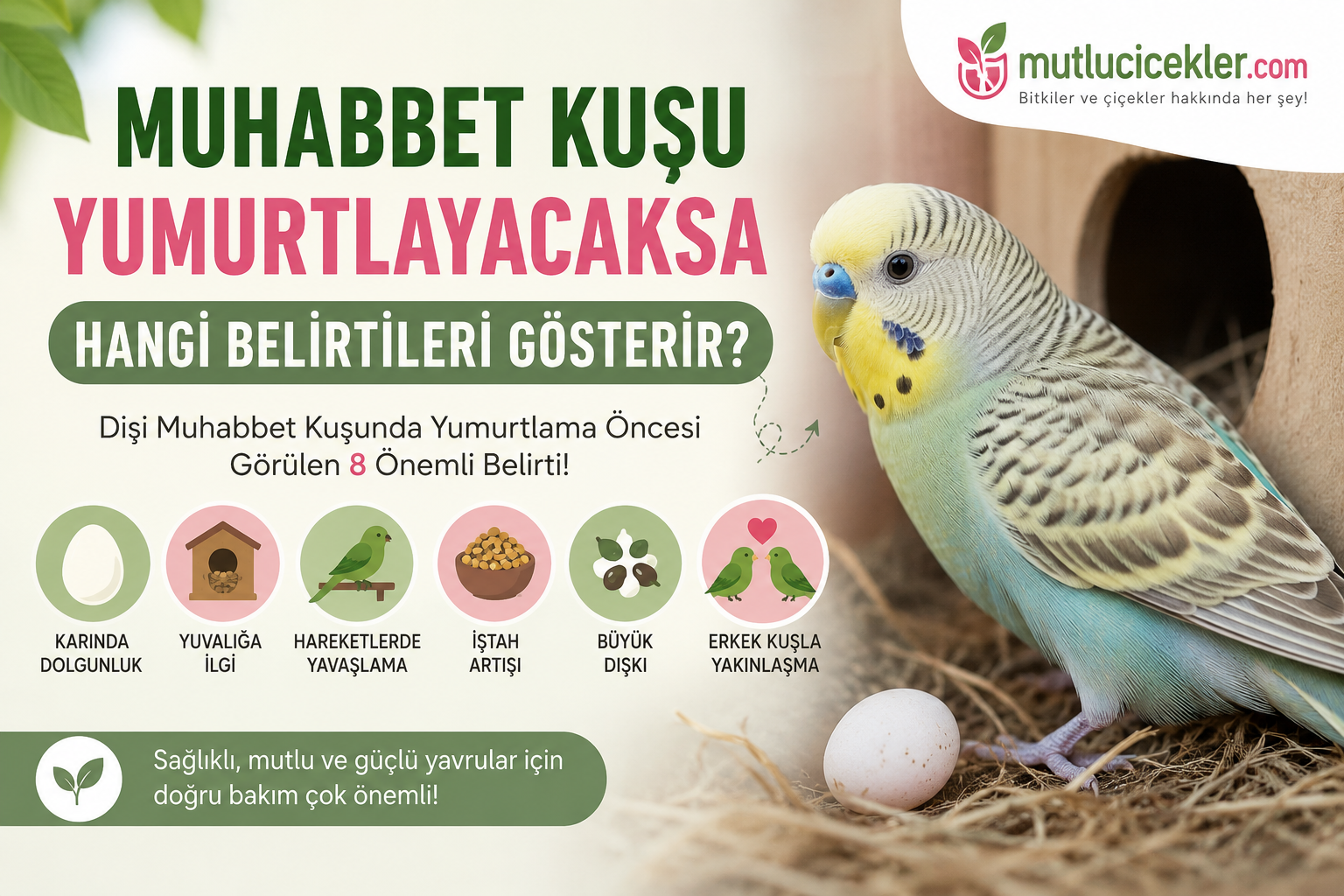 Yumurtlama öncesi muhabbet kuşu belirtileri