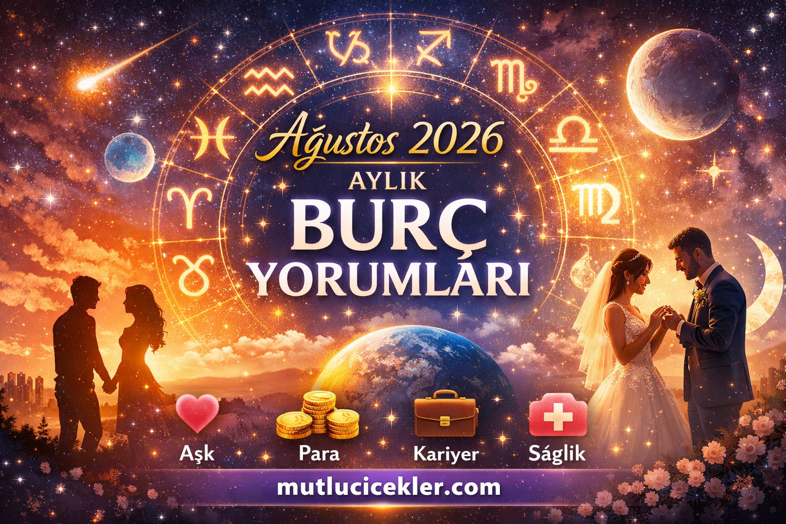 🔮 Ağustos 2026 Aylık Burç Yorumları: Aşk, Kariyer, Para, Sağlık ve Evlilik Enerjileri