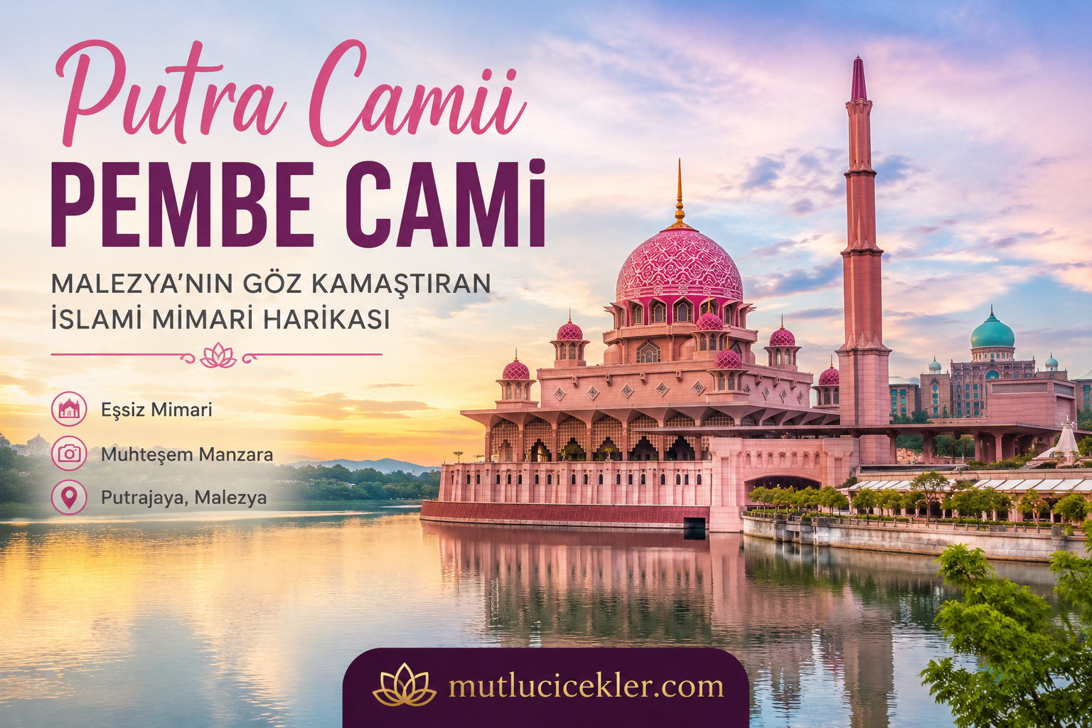 malezya pembe putra camii görseli