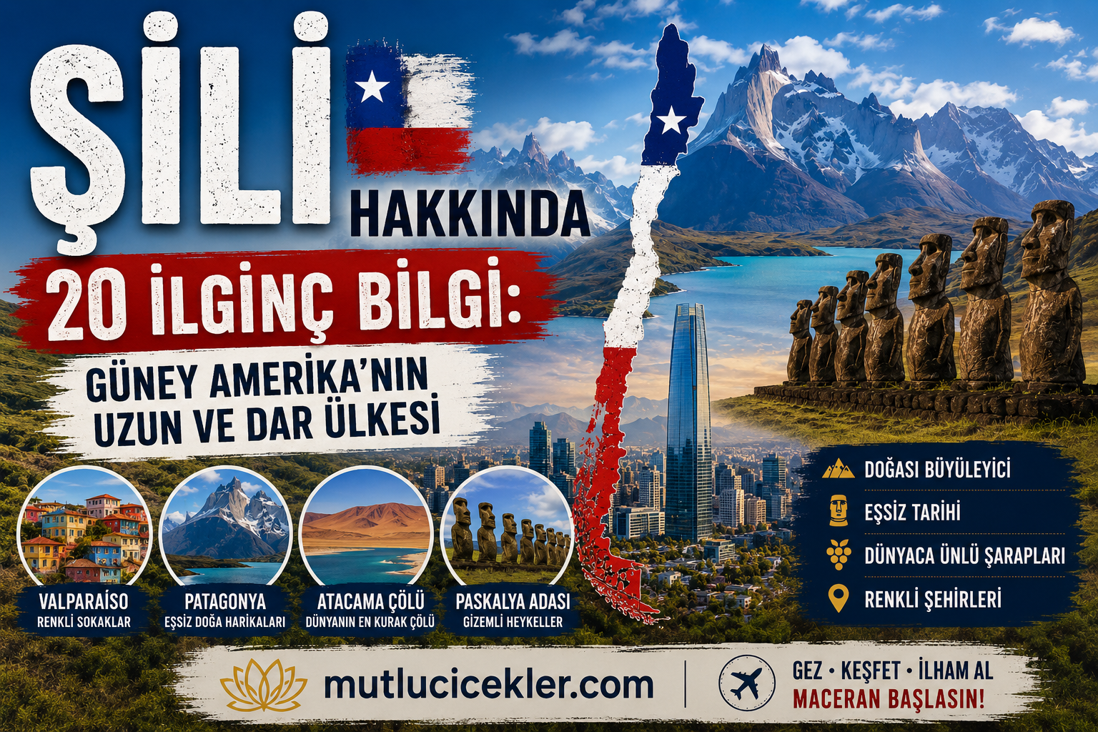 🇨🇱 Şili Hakkında 20 İlginç Bilgi: Güney Amerika’nın Uzun ve Dar Ülkesi