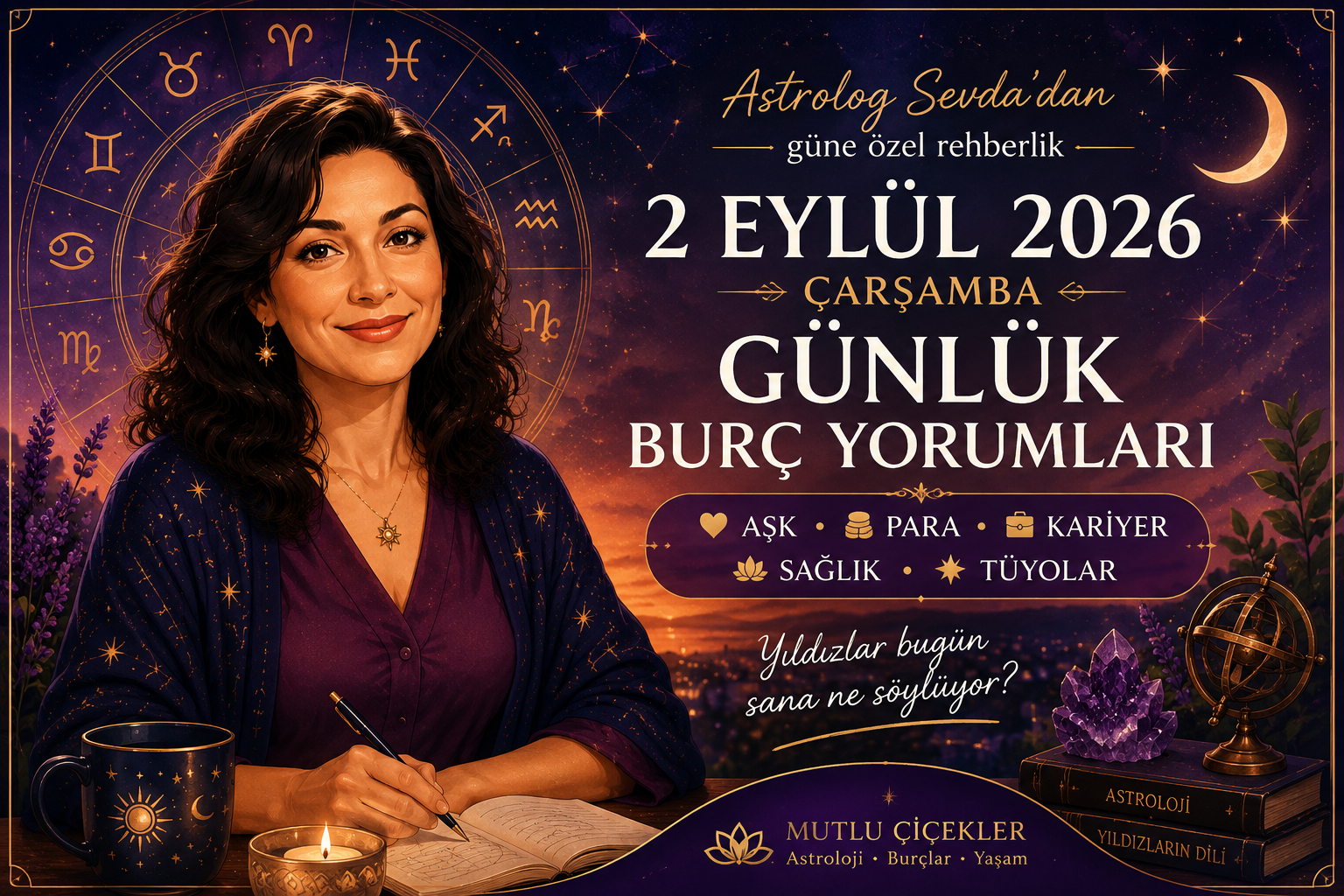 2 Eylül 2026 Çarşamba günlük burç yorumları ve Astrolog Sevda