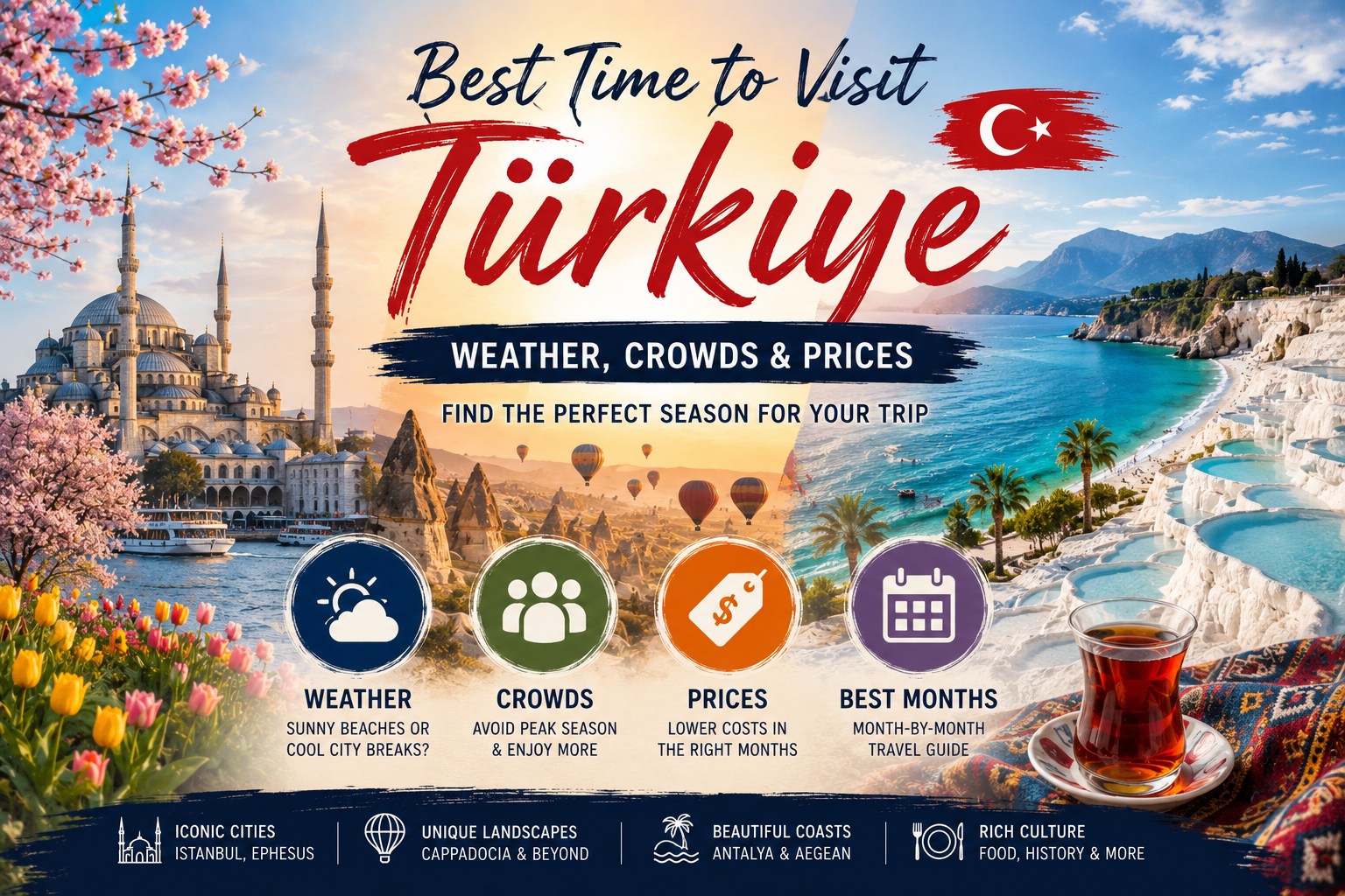 Best time to visit Türkiye by season, weather, crowds and travel prices
