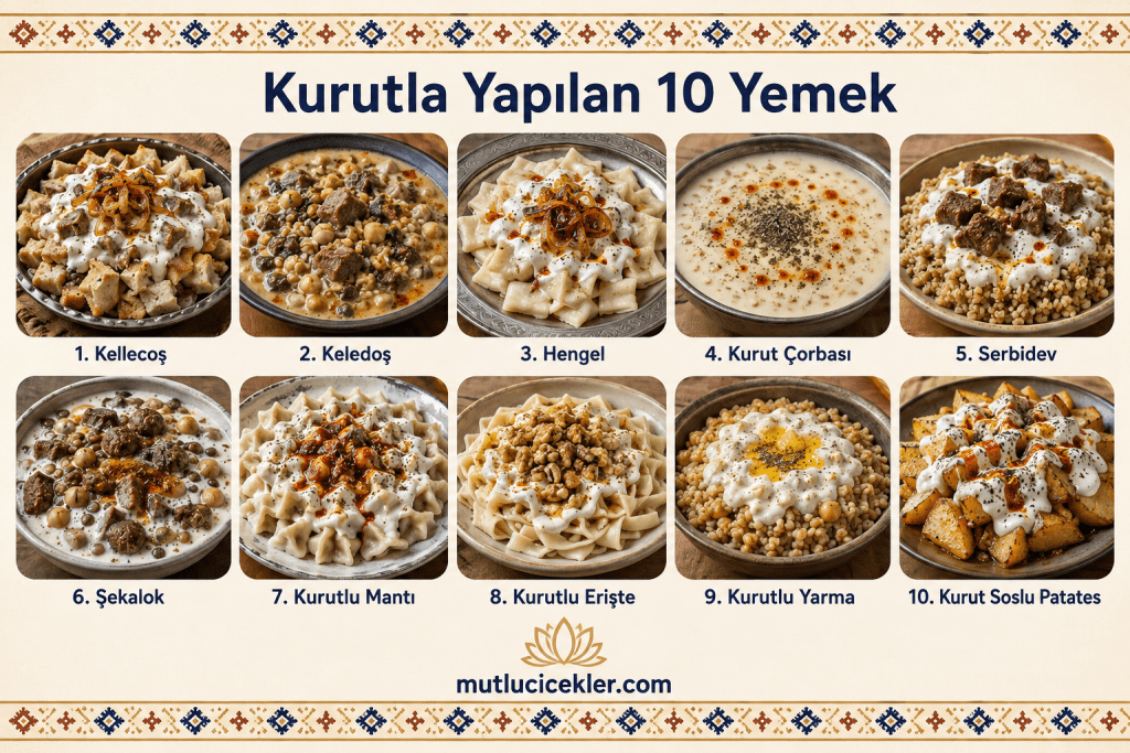 Kurutla yapılan 10 Türk yemeği