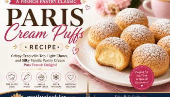 Paris Cream Puffs (Craquelin Choux) Recipe