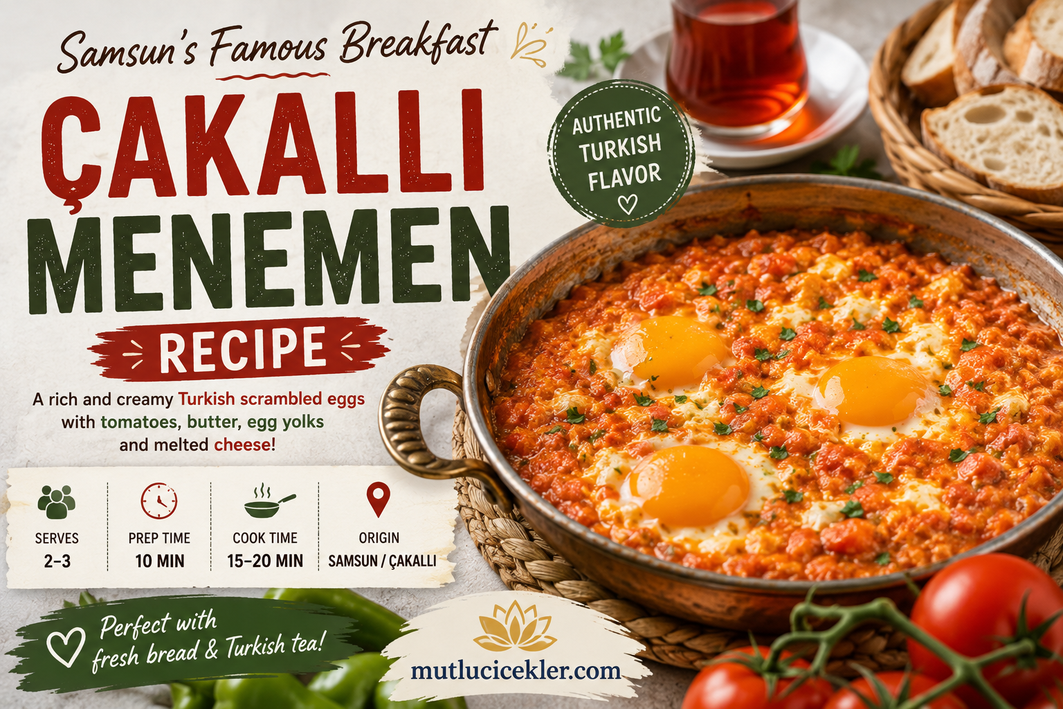 Çakallı Menemen Recipe: How to Make Samsun’s Famous Turkish Breakfast