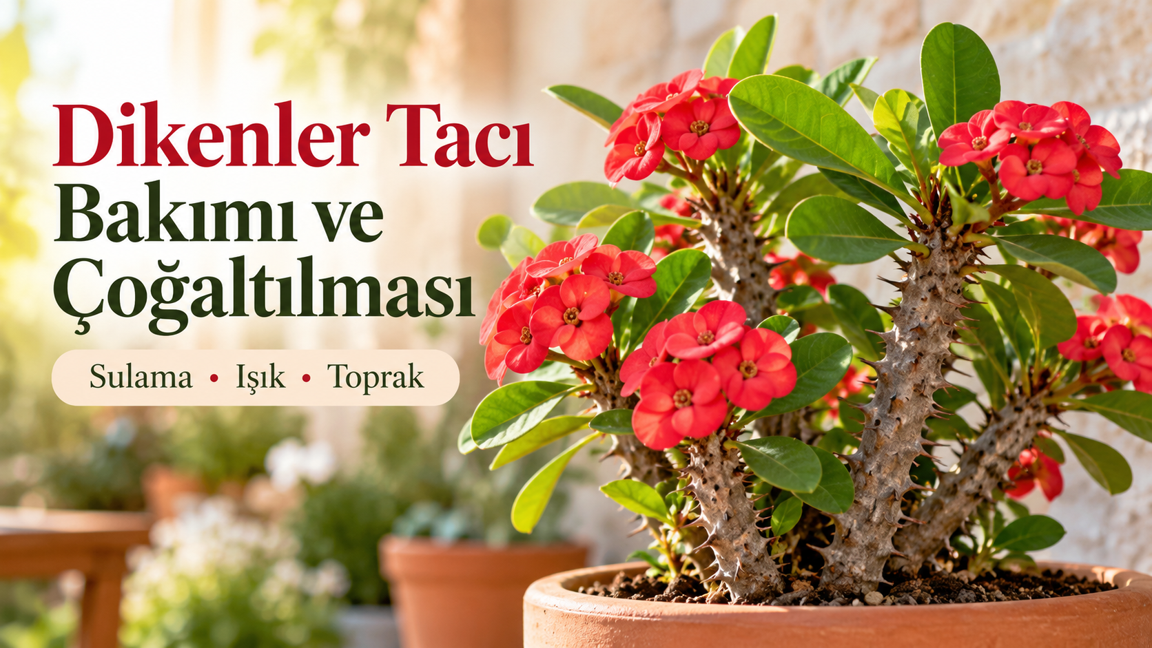 Dikenler Tacı Bakımı ve Çoğaltılması: Sulama, Işık ve Toprak Rehberi