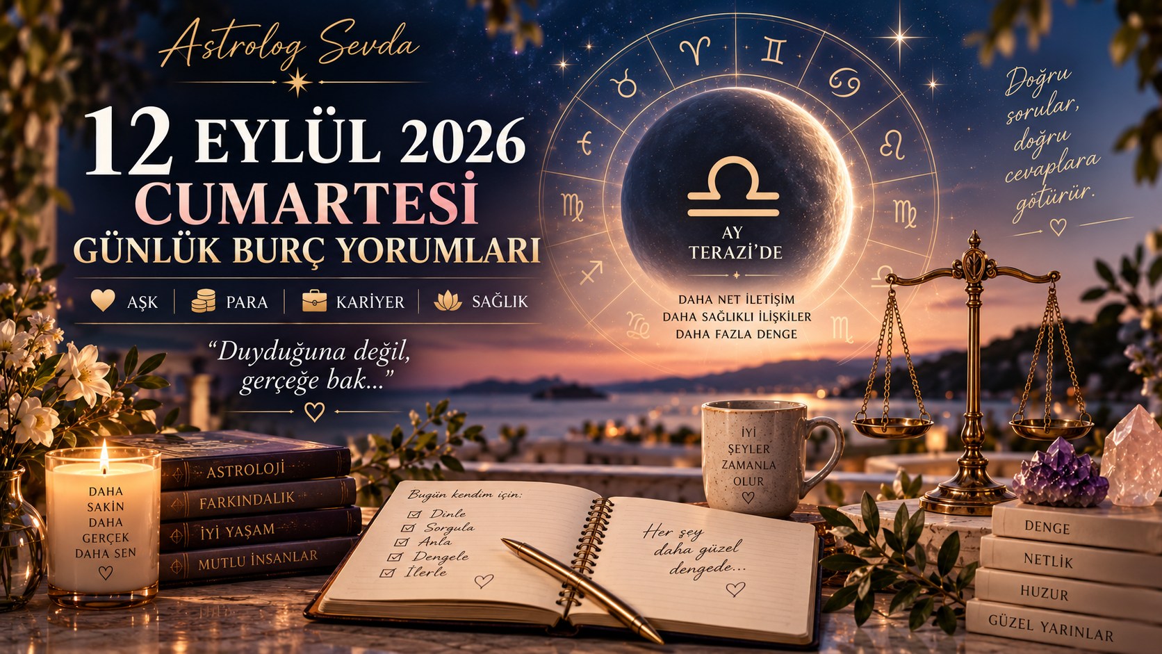 12 Eylül 2026 Cumartesi günlük burç yorumları Astrolog Sevda