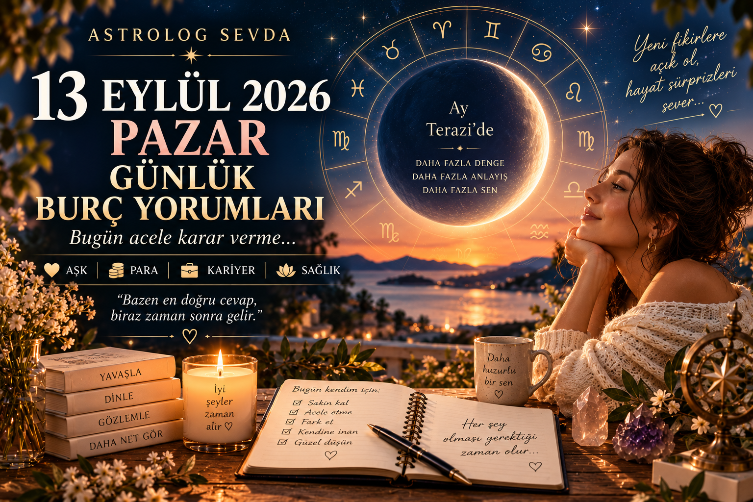 13 Eylül 2026 Pazar Günlük Burç Yorumları: Bugün Acele Karar Verme